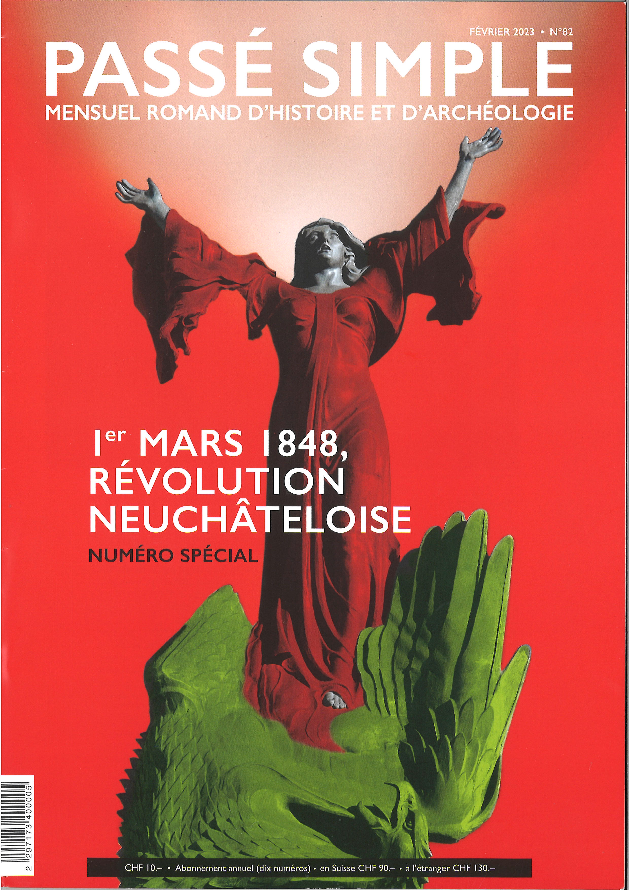 Passé simple: mensuel romand d'histoire et d'archéologie. N° 82, février 2023