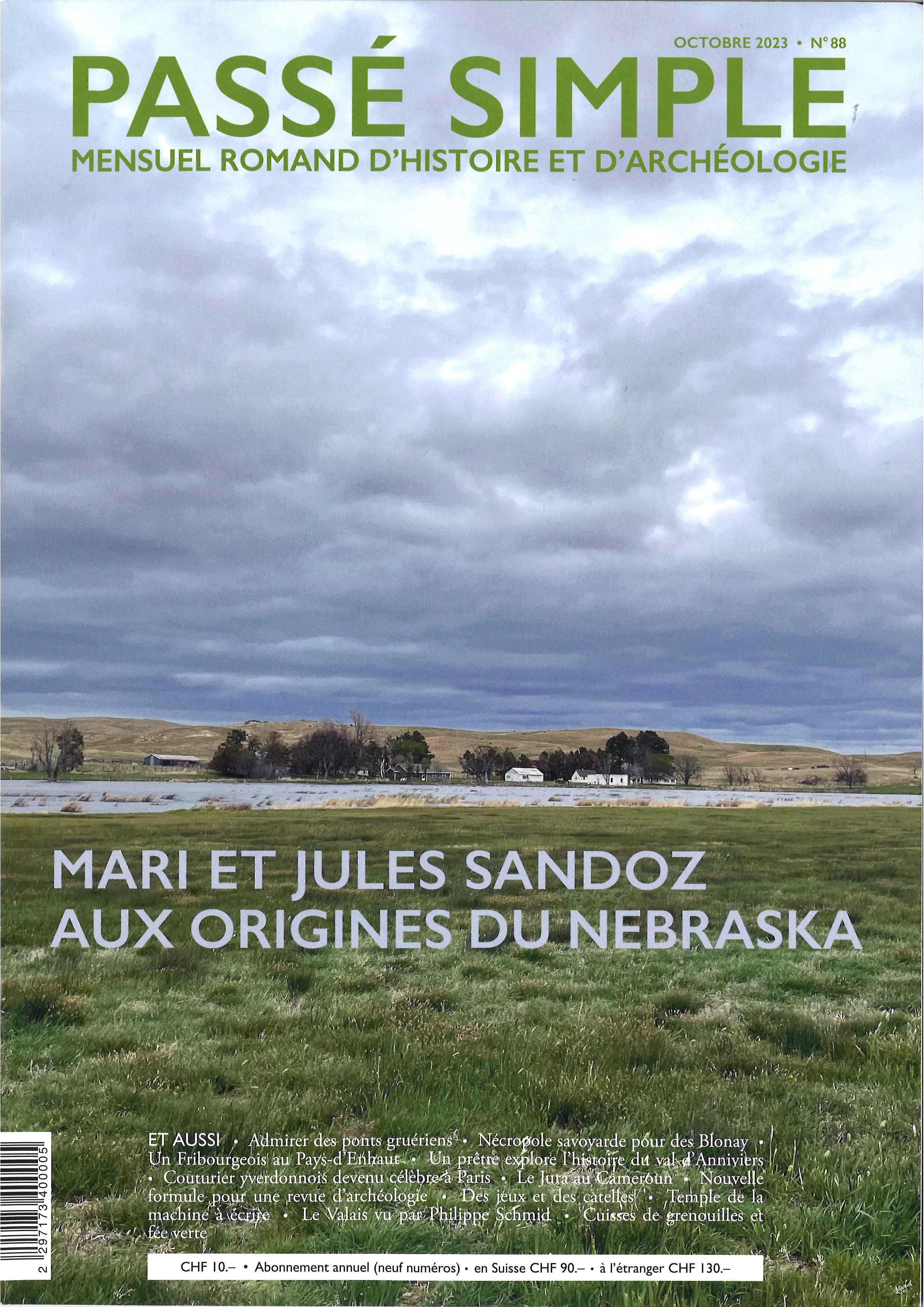 Passé simple: mensuel romand d'histoire et d'archéologie. N° 88, octobre 2023