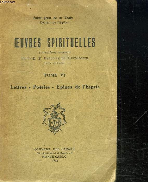 Oeuvres spirituelles: [lettres et poésies]