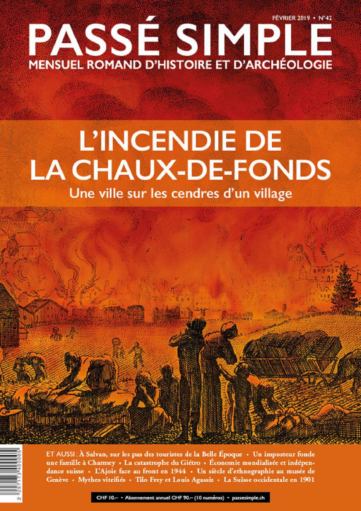 Passé simple: mensuel romand d'histoire et d'archéologie. N° 42,  février 2019